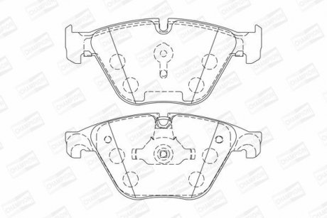 Колодки тормозные дисковые передние BMW 5 (F10, F18) CHAMPION 573305CH (фото 1)