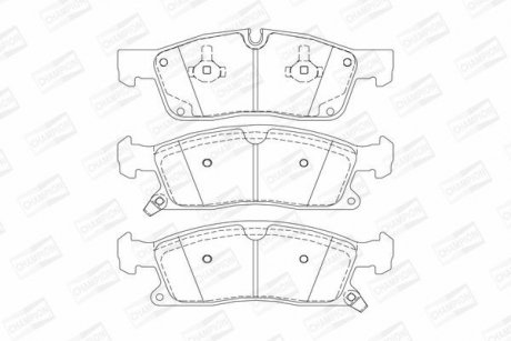 Колодки тормозные дисковые передние JEEP GRAND CHEROKEE IV (WK, WK2) CHAMPION 573459CH (фото 1)