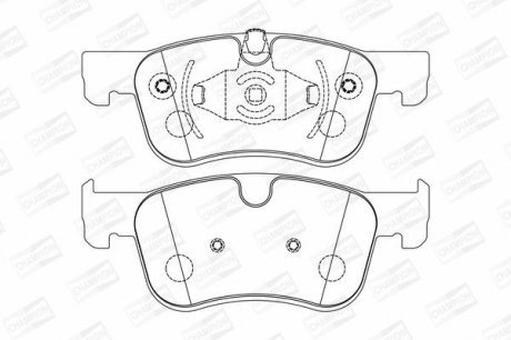 CITROEN Тормозные колодки передн.C4 Grand Picaasso, C4 Picasso 13- CHAMPION 573604CH (фото 1)
