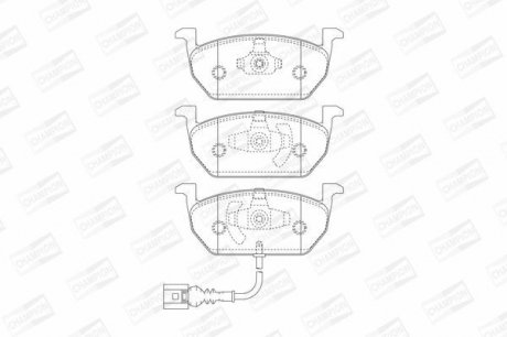 Колодки тормозные дисковые передние SEAT LEON (5F1) CHAMPION 573606CH (фото 1)