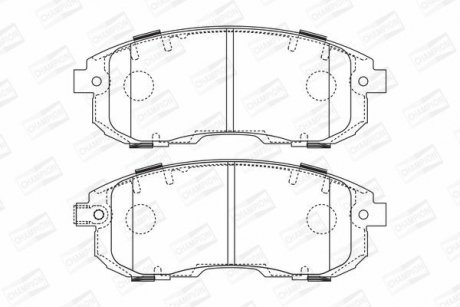 Колодки тормозные дисковые передние FIAT SEDICI (189_) 06-14|SUZUKI SX4 (EY, GY) CHAMPION 573646CH (фото 1)