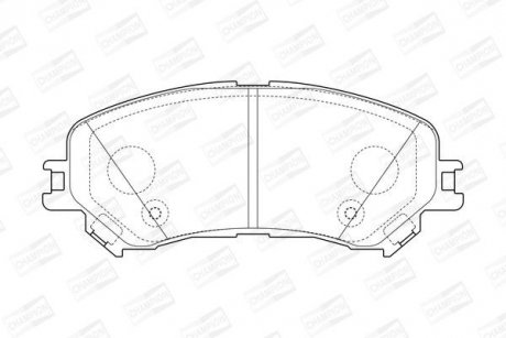 Колодки гальмівні дискові CHAMPION 573673CH