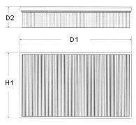 Фильтр воздушный FIAT 500 91-98, Panda 03-12, CINQUECENTO 91-99 0.9i CHAMPION U521