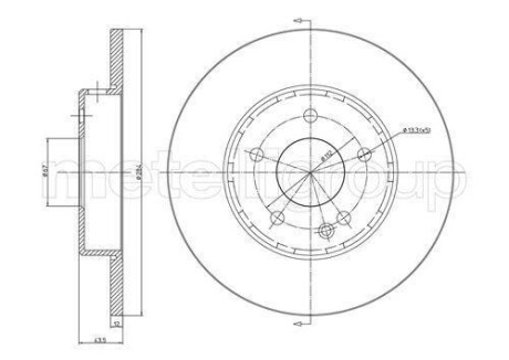 Диск тормозной перед. DB W202 93-00 CIFAM 800-313C