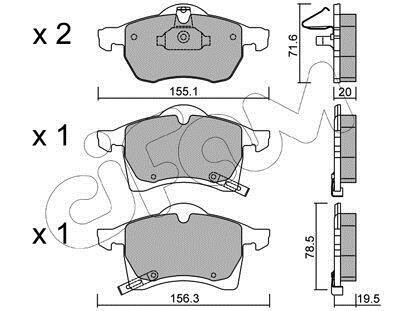 OPEL Тормозные колодки передн. Astra G/H, Combo,Zafira CIFAM 822-258-0 (фото 1)