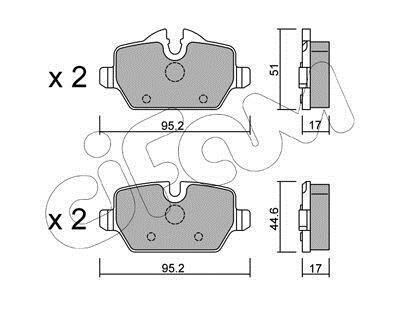 BMW Тормозные колодки задн.E87(1-serie), E90(3-serie) CIFAM 822-641-0 (фото 1)