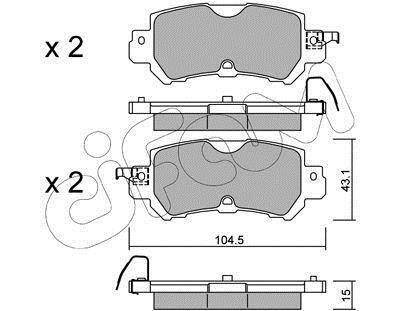 Колодки гальмівні задн. CX3/2/CX5 12- CIFAM 822-970-0 (фото 1)
