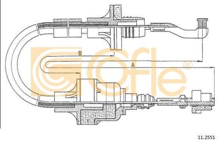 Трос зчеплення Opel Vectra 1.4/1.6/1.7TD 89- COFLE 112551 (фото 1)