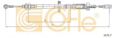 Трос ручника COFLE 1171.7 (фото 1)