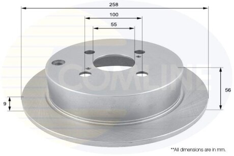- Диск гальмівний з покриттям Comline ADC01115