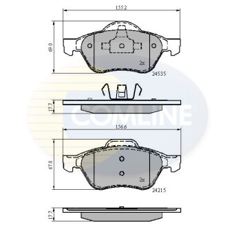- Гальмівні колодки до дисків Comline CBP02017 (фото 1)