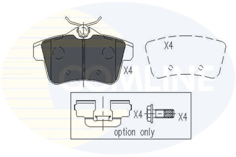 - Гальмівні колодки до дисків Comline CBP02045 (фото 1)