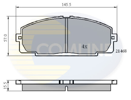 - Гальмівні колодки до дисків Comline CBP0459 (фото 1)