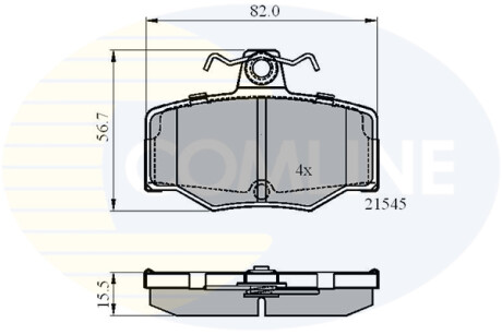 - Гальмівні колодки до дисків Comline CBP0878 (фото 1)