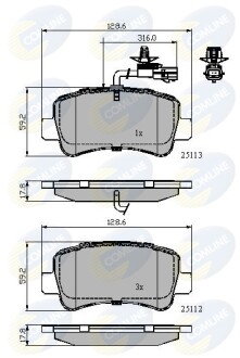 - Гальмівні колодки до дисків Comline CBP12105 (фото 1)