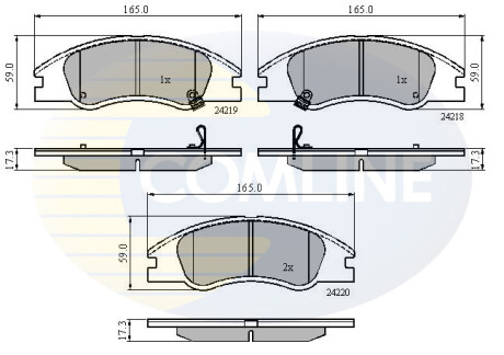 - Гальмівні колодки до дисків Comline CBP31321 (фото 1)
