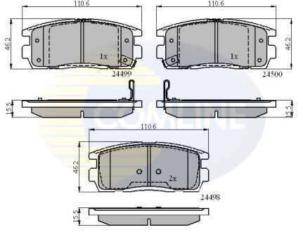 - Гальмівні колодки до дисків Comline CBP31580 (фото 1)