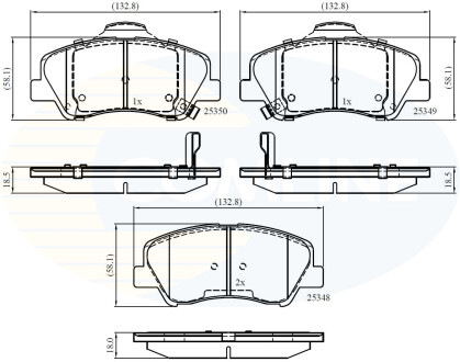 Колодки дискового тормоза Comline CBP32040 (фото 1)