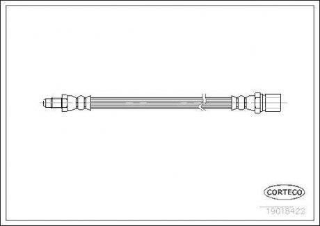 Шланг тормозной ВАЗ 2101 задний (L=254) CORTECO 19018422 (фото 1)