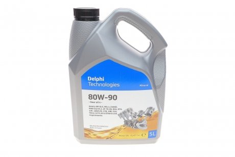 Трансмиссионное масло Gear Oil 4 GL-5 80W-90, 5л Delphi 93892553