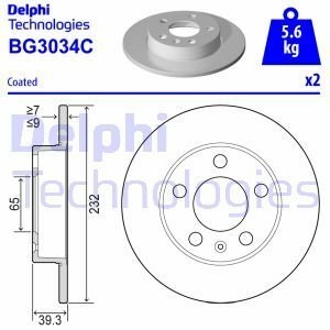 Тормозной диск Delphi BG3034C (фото 1)