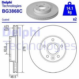 Гальмівний диск Delphi BG3868C (фото 1)