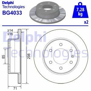 Гальмівний диск Delphi BG4033 (фото 1)