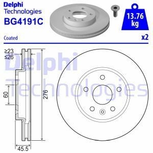 Гальмівний диск Delphi BG4191C