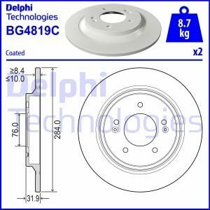 Гальмiвний диск Delphi BG4819C