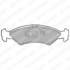 FORD Колодки тормозные передние FIESTA 17MM 8/83-89 Delphi LP351