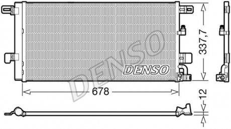Радіатор кондиціонера AUDI A4 DENSO DCN02001 (фото 1)