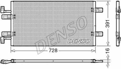 Радиатор кондиционера OPEL VIVARO (E7) 06-н.в., RENAULT TRAFIC II 06- DENSO DCN20019 (фото 1)