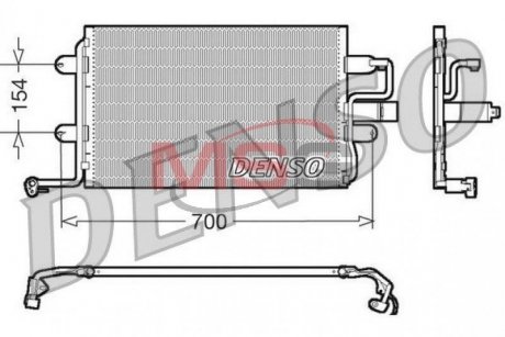 Радиатор кондиционера AUDI A3 (8L1) 96-03, A3 (8P1) 03-12, A3 Sportback (8PA) 08-13 DENSO DCN32017