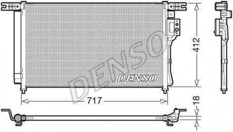 Конденсер кондиціонера DENSO DCN41008 (фото 1)