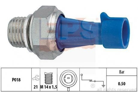 FIAT Датчик давления масла Palio 0.9I 98-,Citroen Jumper 3.0HDi 06- EPS 1.800.143 (фото 1)