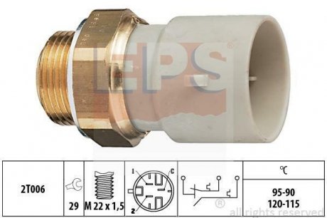 OPEL Темп. датчик включения вент. радиатора Astra F,Vectra A EPS 1.850.655 (фото 1)