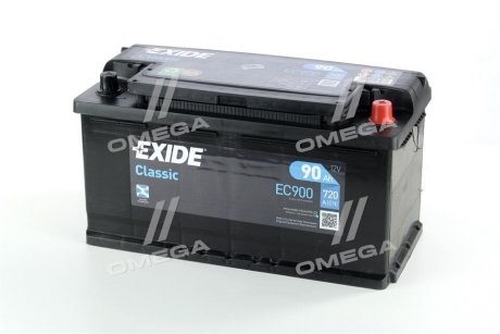 Акумулятор 90Ah-12v CLASSIC (353х175х190), R, EN720 EXIDE EC900
