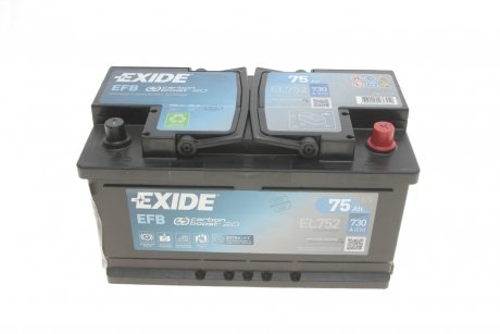 Стартерна батарея (акумулятор) EXIDE EL752 (фото 1)