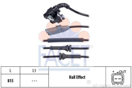 Датчик скорости (ABS) FACET 21.0150