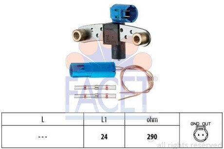 Датчик положения коленвала Clio II (98-)/Kangoo (97-) 1.4/1.6 FACET 9.0545K (фото 1)