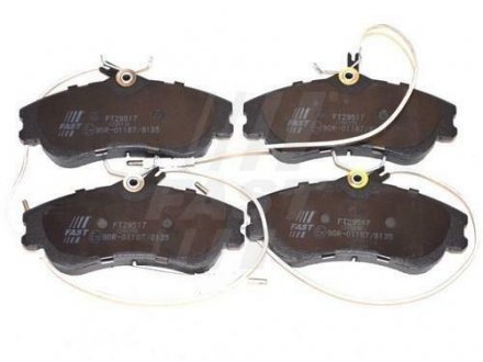 Колодки тормозные дисковые передние комплект CITROEN BERLINGO 96-08, XSARA 97-06, PEUGEOT PARTNER 96 FAST FT29517 (фото 1)