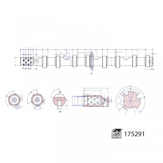 Вал розподільчий впускний VAG 2,0 TFSI (FEBI) FEBI BILSTEIN 175291