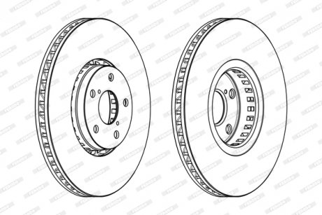 Диск гальмівний FERODO DDF1957RC-1