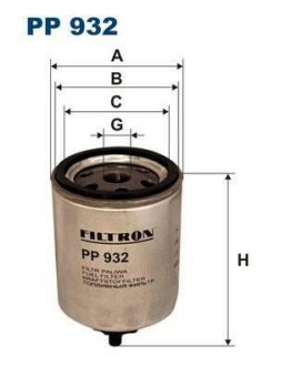Фильтр топливный FILTRON PP932 (фото 1)