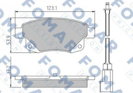 Колодки гальмівні дискові FOMAR FO 925281 (фото 1)