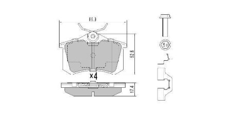 Колодки дискового тормоза FREMAX FBP057501 (фото 1)