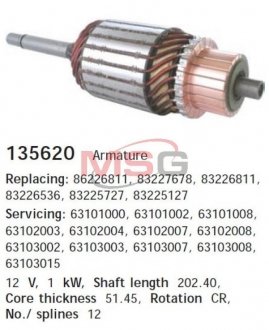 Ротор стартера HC CARGO 135620 (фото 1)