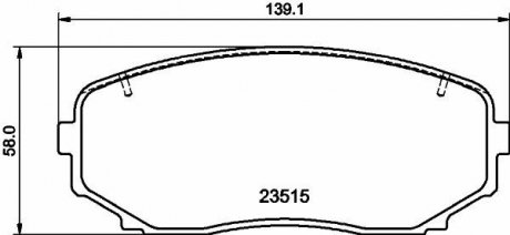 Тормозные колодки перед. Mazda CX-7/CX-9 07- (sumitomo) HELLA 8DB355032-941 (фото 1)