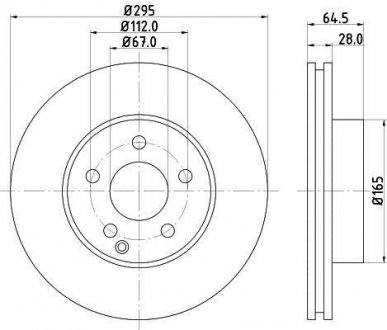 DB Тормозной диск пер. C204 E212 HELLA 8DD 355 114-201 (фото 1)