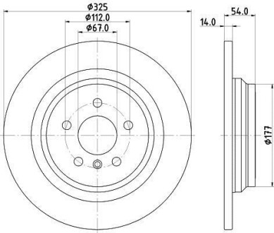 DB Диск тормозной задн.GLE W166 11- HELLA 8DD 355 122-861